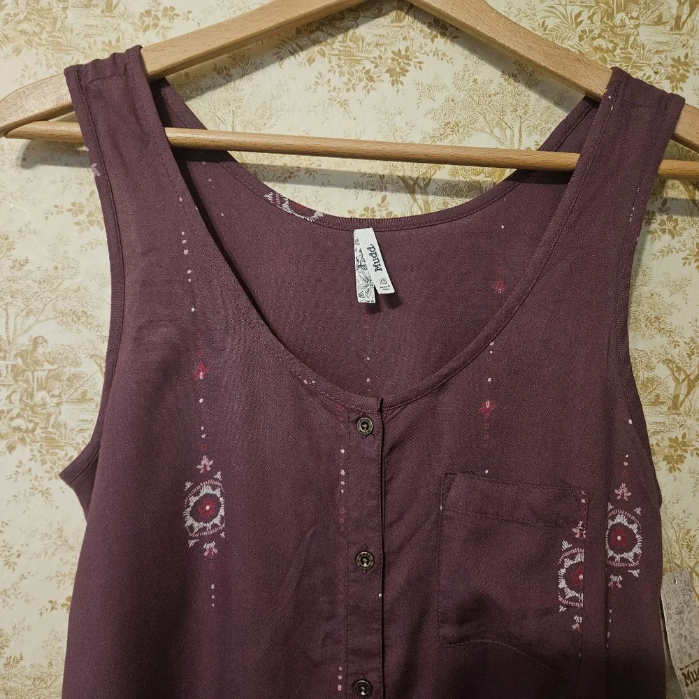 Xsmall Mudd Button Down Tank - Picture 2 of 10